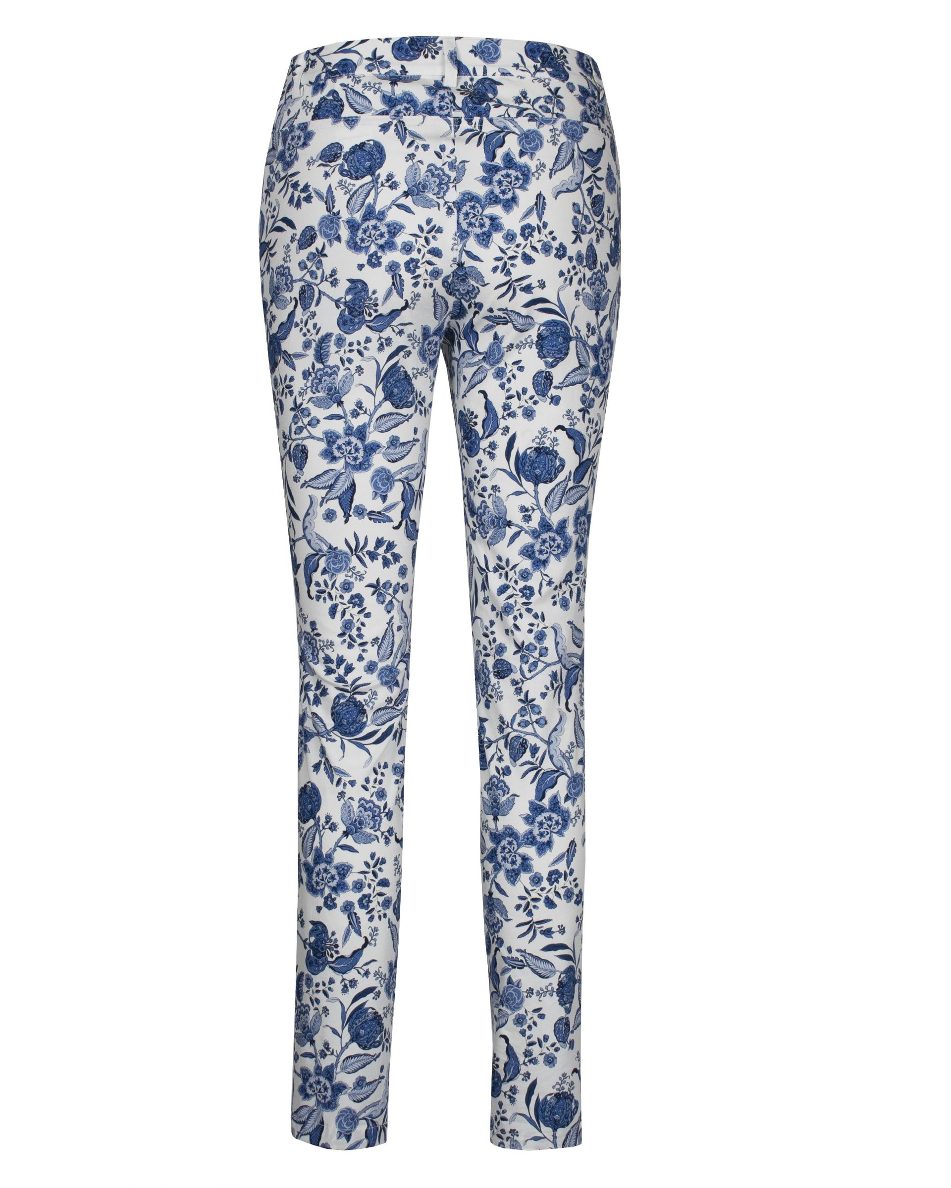 Cotton trousers with floral print 1